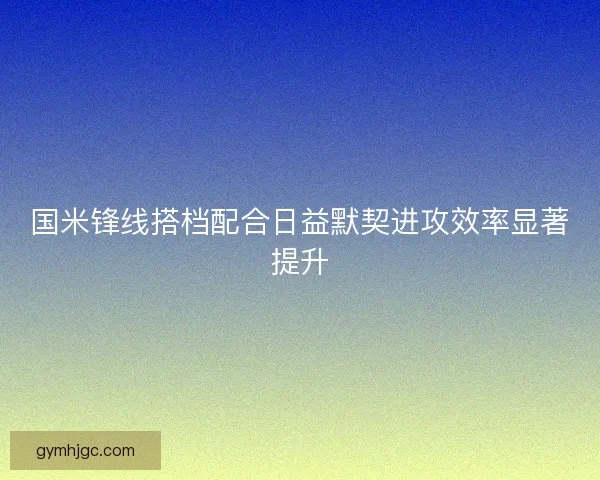 国米锋线搭档配合日益默契进攻效率显著提升